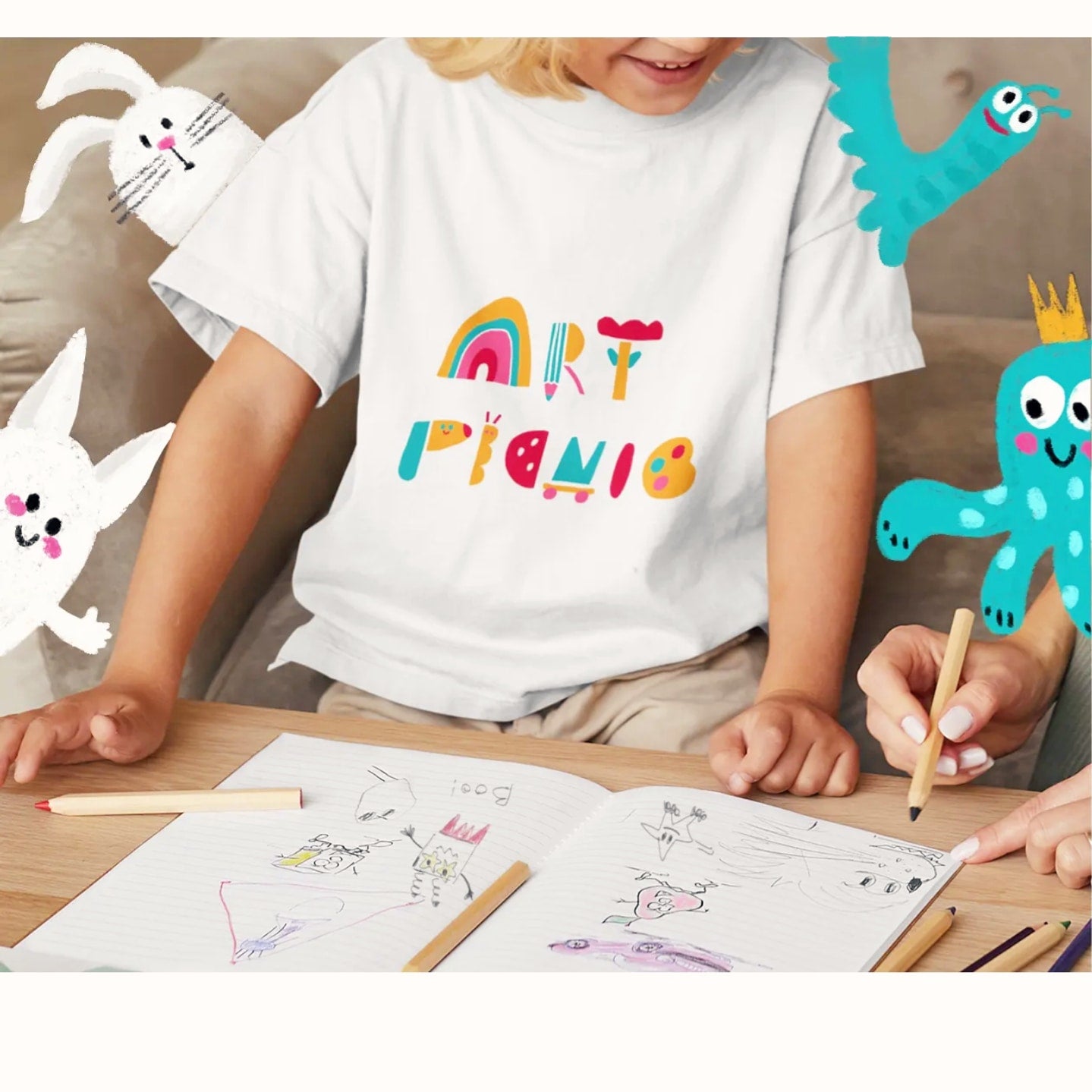 Creative illustration and Storytelling after - school club by Doodle Bunny art school. Creative art clubs. Kent. UK
Fine Art for kids, painting, adults workshops, family art picnics in Kent, London, UK. Also offering online lessons worldwide.
Animal art prints, joyful greeting cards, cute art gifts